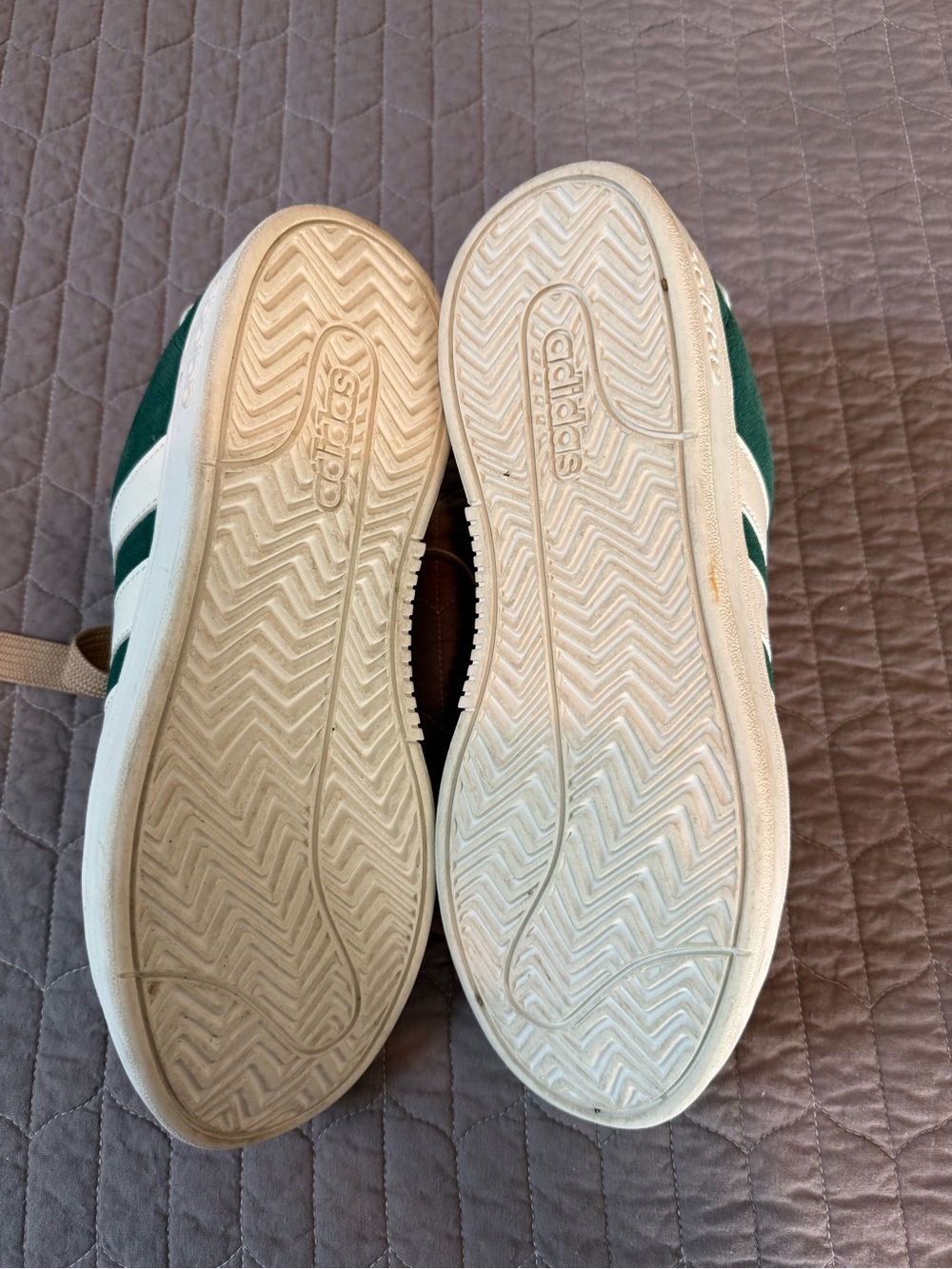 adidas Women’s Grand Court Alpha Suede Sneakers in Green and Cream - Picture 8 of 9